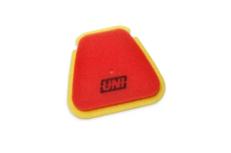 Red and yellow foam air filter for Yamaha YZ 250-450 F with superior filtration