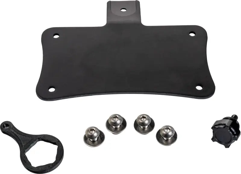 Laydown License Plate Mount Black