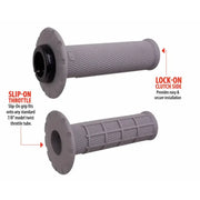 Universal Lock On Grips Half Waffle Grey/Black (Soft) - ODI