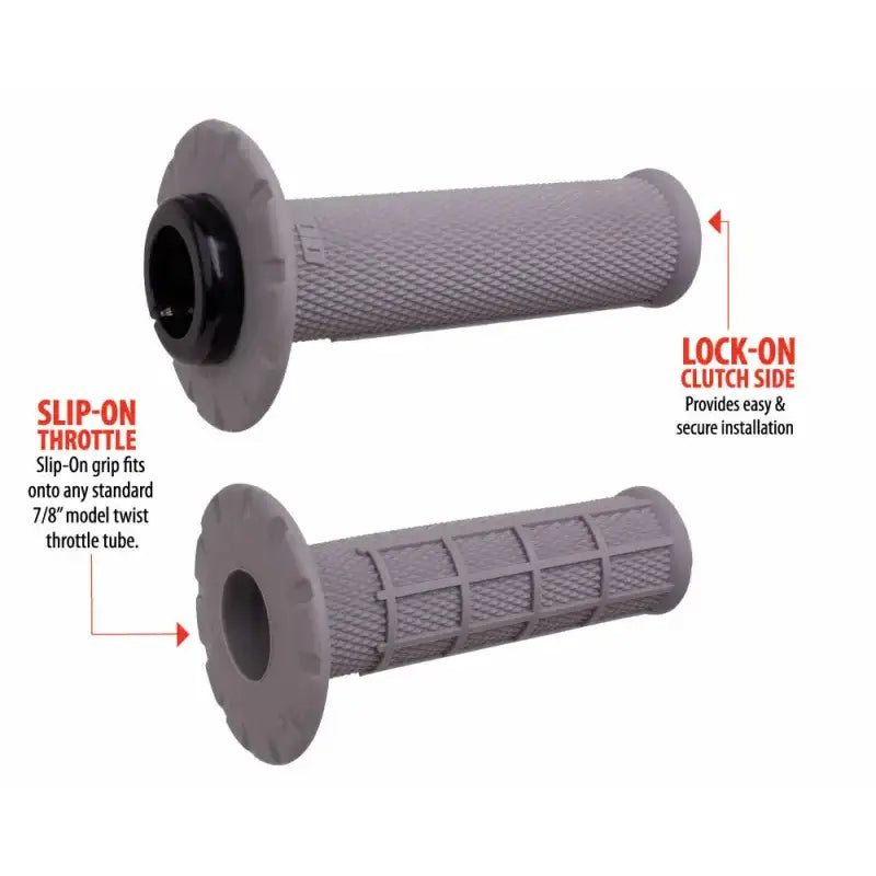 Universal Lock On Grips Half Waffle Grey/Black (Soft) - ODI