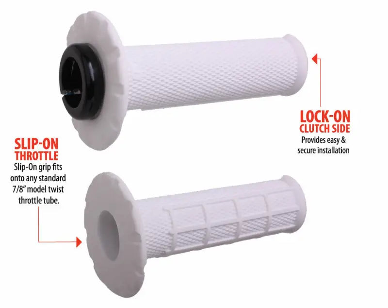 Universal Lock On Grips Pro Half Waffle White/Black (Soft) - ODI