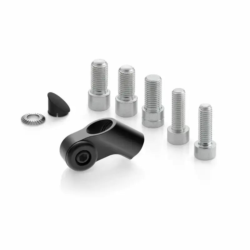 Universal Mirror Adapter Side Mount Black Ea - Powersports