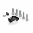 Universal Mirror Adapter Side Mount Black Ea - Powersports