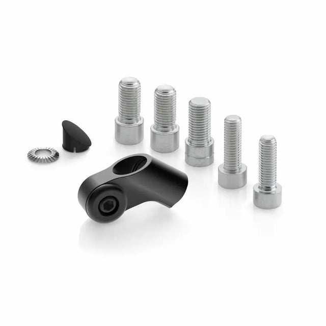 Universal Mirror Adapter Side Mount Black Ea - Powersports