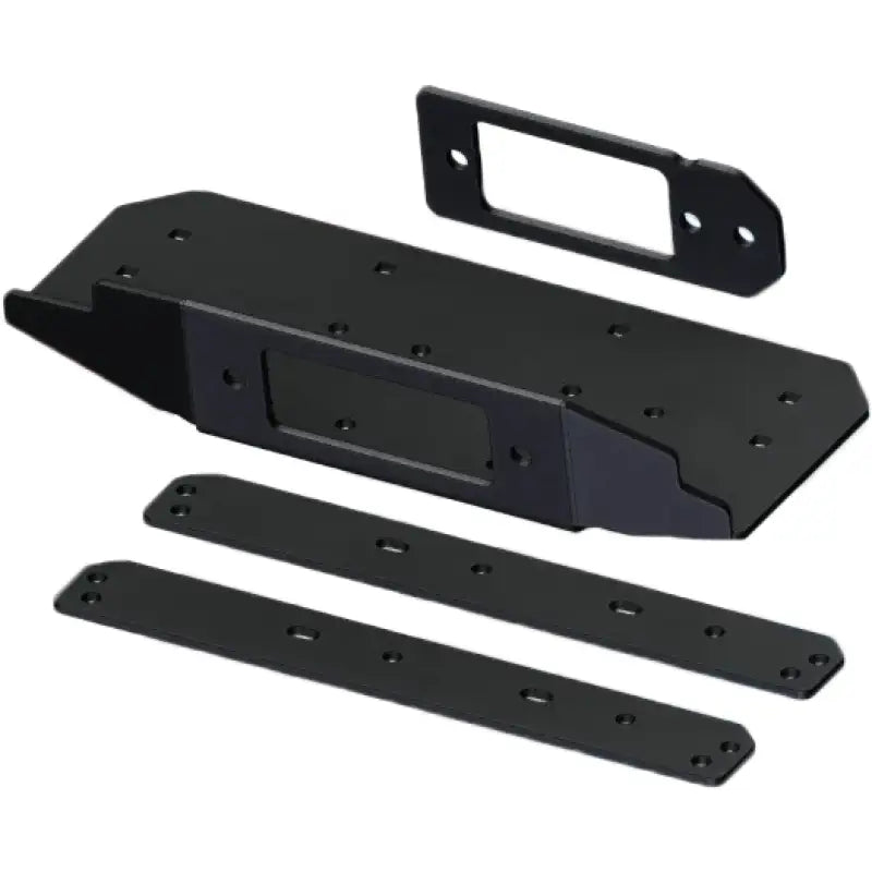 Black metal upper winch mount with winch mount cam and accessories for easy setup