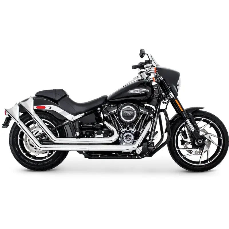 FREEDOM Upsweep W/Fishtails Chrome M8 Softail for Powersports