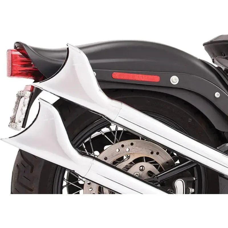 Upsweep W/Fishtails Chrome M8 Softail 