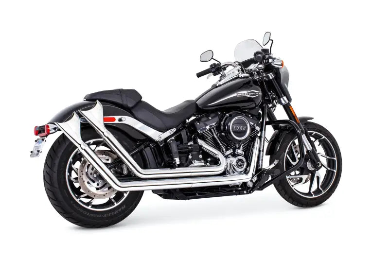 Upsweep W/Fishtails Chrome M8 Softail 