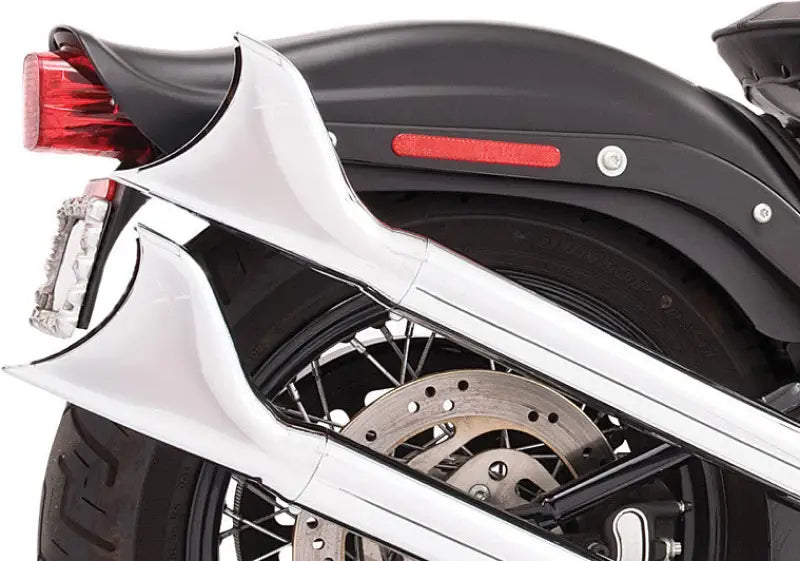 Upsweep W/Fishtails Chrome M8 Softail 