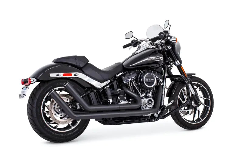 FREEDOM Upsweep W/Star End Cap Black M8 Softail for Powersports