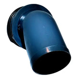 Dark gray plastic elbow pipe fitting for Vetus rotating hose connection 45mm