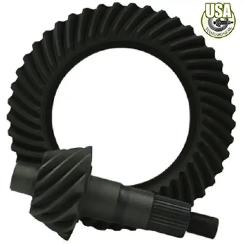 Black spiral bevel gear set from USA Standard for 10.5in GM 14 Bolt trucks