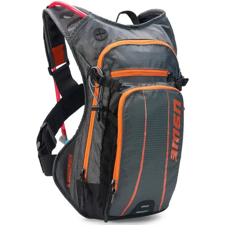 USWE Airborne MTB Hydration Pack 9L - Grey/Orange - 2091918