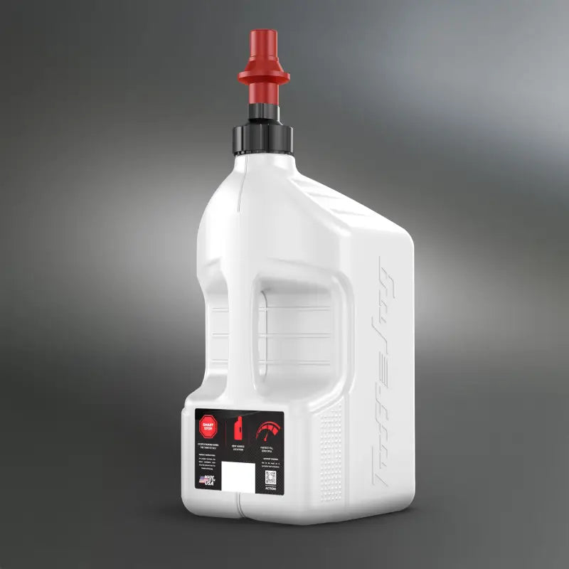 Utility Container White W/ Red Cap 2.5 Gal - TUFF JUG