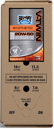V Twin Synthetic 20w 50 6gal. Bag In Box - BEL-RAY