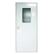 V000149585 Lippert RV Entry Door Square Door features a polar white finish, 30"x72", keyed entry, and right side hinges.