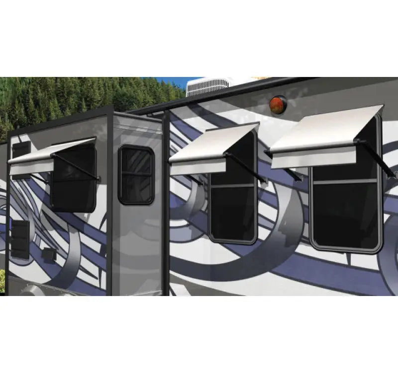 RV with window awnings featuring v000335124 Lippert roller snd for rv parts & accessories