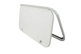 White rectangular boat porthole with curved frame for V000362916 Lippert RV parts & accessories