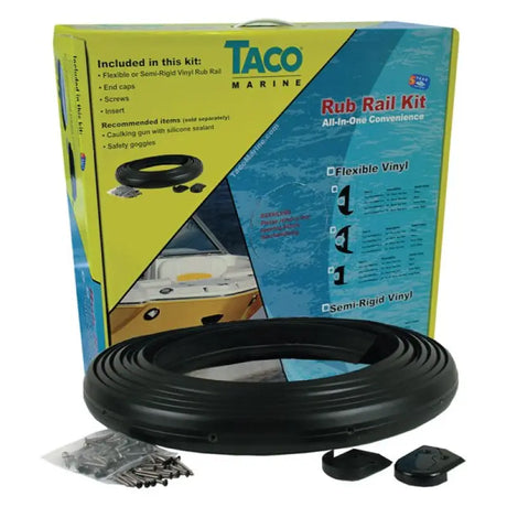 V11-4135BKA30-3 Taco Metals Semi-Rigid Rub Rail Kit Black 30 - Boat
