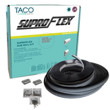 Suproflex rub rail kit in black for boat protection and style, easy to install