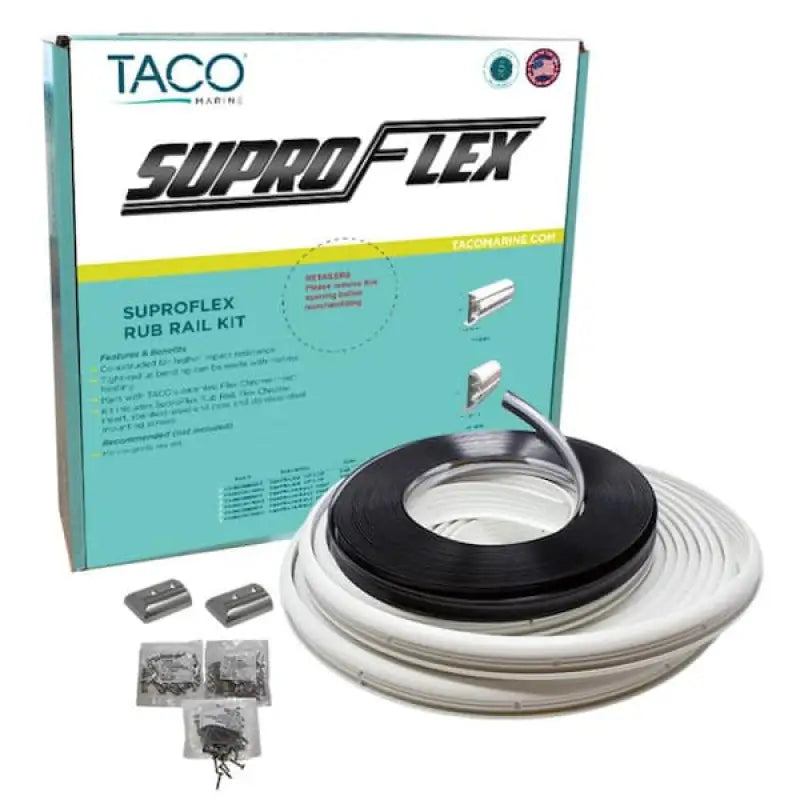 Taco Marine Supro-Flex rub rail kit for boats, durable white rail kit option