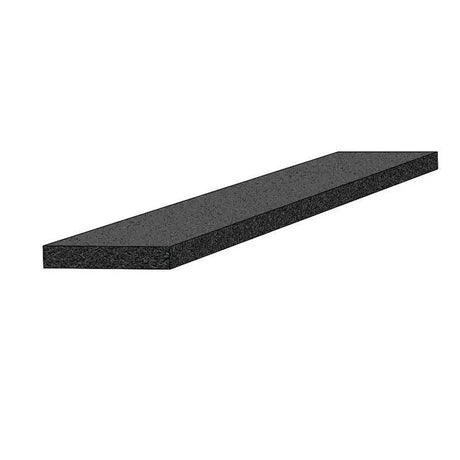 Rectangular black foam rubber seal strip from Taco Metals Rubber Seal Kit with adhesive
