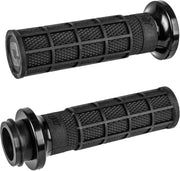 ODI V31HCW-BB-B Lock On Waffle Style Grips Black/Black For Cable Throttle
