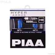 Valeo Heat Resistant Quartz Glass Headlight Bulb 25-10608 - Piaa Hyper Arros 5000K 5000K H8 X2