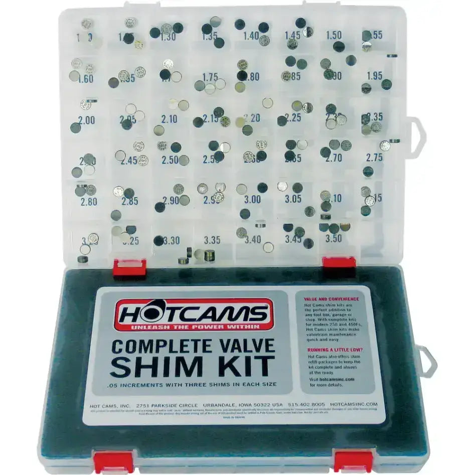 HOT CAMS Valve Shim Kit 141pc Hon/Kaw/Suz/Yam