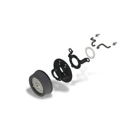 Exploded view of Harley Davidson Softail VO2 Blade Air Intake air filter assembly in wrinkle black