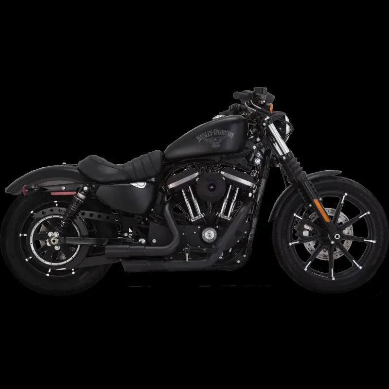 Vance and Hines 46374 Vance & Hines HD Sportster 04-22 Mini Grenades Black PCX Full System Exhaust - 46374