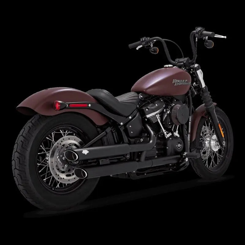 Vance and Hines 46376 Vance & Hines 18-22 Harley Davidson Softail Twin Slash S/OS PCX Slip-On Exhaust - Black - 46376
