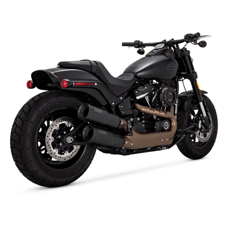 Vance and Hines 46547 Vance & Hines HD Softail 18-22 Fatbob Hgh S/O Black Slip-On Exhaust - 46547