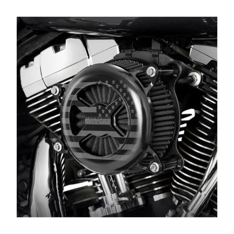 Harley Davidson Twin air filter with American flag design for Davidson Twin bikes