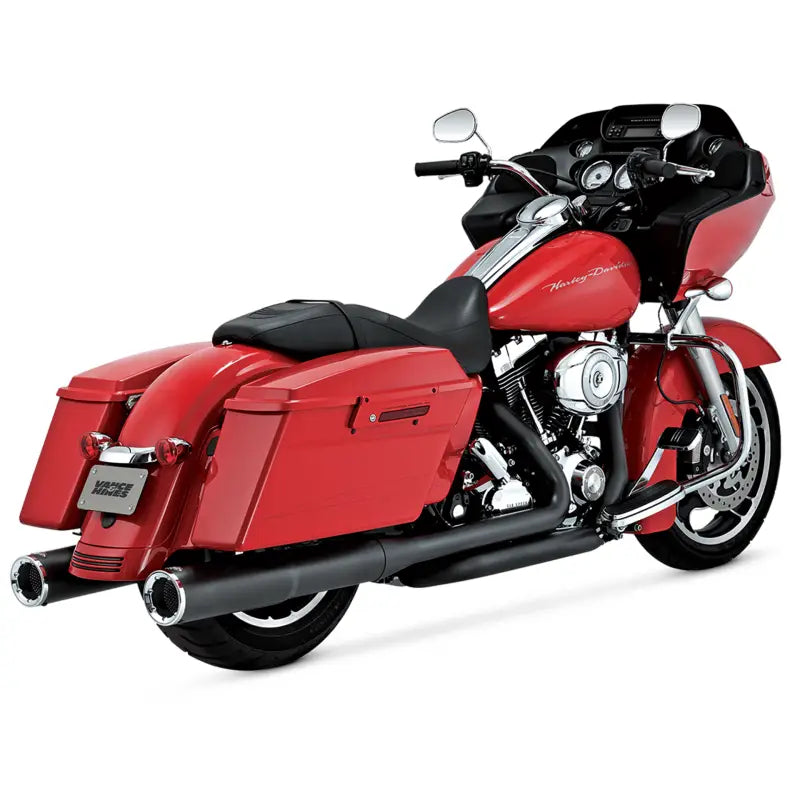 Vance & Hines HD Dresser 17-22 Hi-Output S/O Black Slip-On Exhaust - 46463