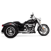 Vance and Hines Twin Slash Round Slip-Ons Chr - Truck & Automotive