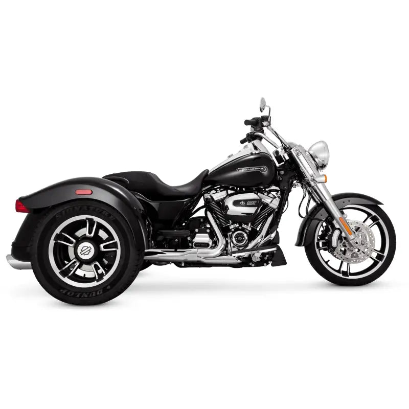 Vance and Hines Twin Slash Round Slip-Ons Chr - Truck & Automotive