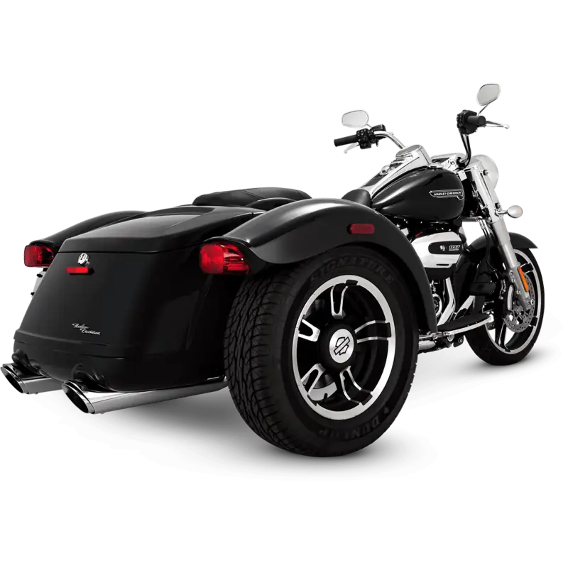 Vance and Hines Twin Slash Round Slip-Ons Chr - Truck & Automotive