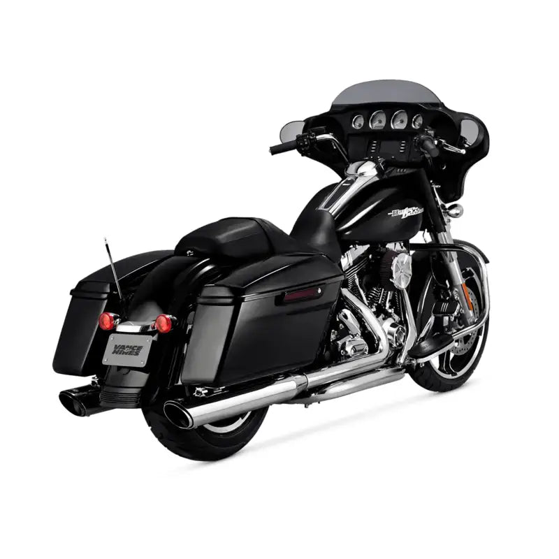 Vance and Hines Twin Slash Round Slip-Ons Chr - Truck & Automotive