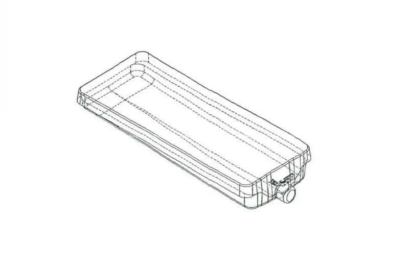 VB22548HFR102B Alpha blow molded container with rectangular shape and drain for easy use