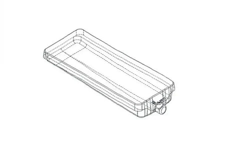 VB22548HFR102B Alpha blow molded container with rectangular shape and drain for easy use