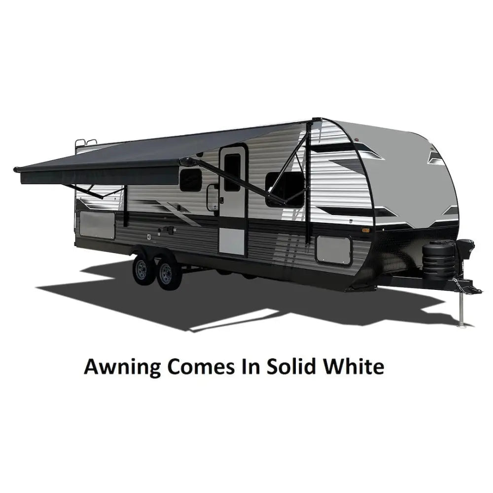 Velarium Patent-Pending Pitch Adjustment Lock Awning VR16001000A - White Solid Canopy Roll Tube 16