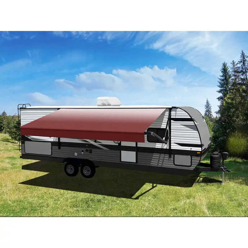 Velarium Quick And Easy Installation Awning Fabric VC18005000A - 18 Burgandy Fade Vinyl Canopy