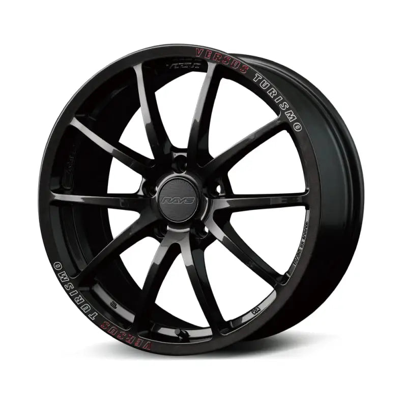 Gloss black multi-spoke wheel Versus VT125S in super dark gunmetal finish