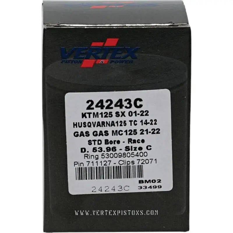 Vertex Piston 01-16 KTM 125 EXC 125cc Cast Race Piston Kit - RV and Auto Parts
