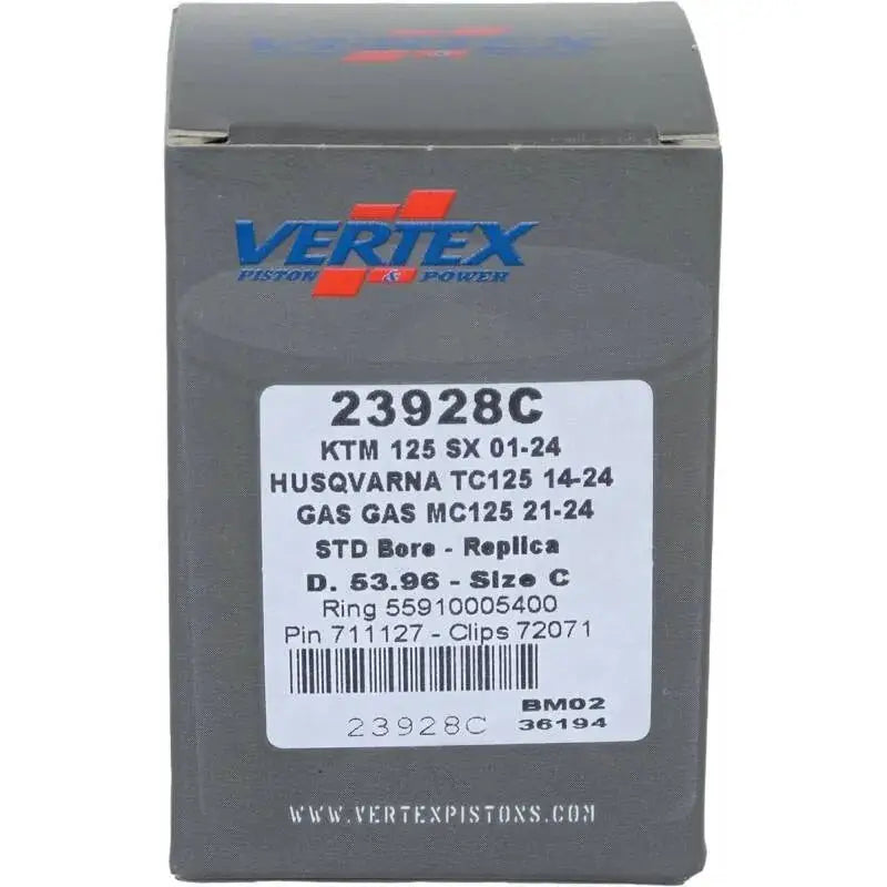 Vertex Piston 01-16 KTM 125 EXC 125cc Cast Replica Piston Kit - RV and Auto Parts