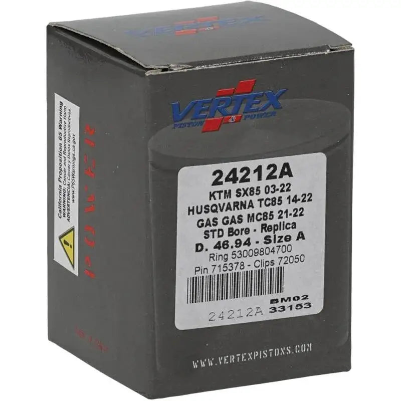 Vertex Piston 03-24 KTM 85 SX 85cc Cast Replica Piston Kit - RV and Auto Parts