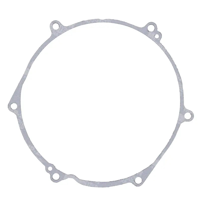 Silver engine gasket with bolt holes from Vertex Pistons Outer Clutch Gasket Kit