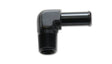 Vibrant 1/2 NPT to 5/8in barb straight fitting 90-degree adapter in anodized black aluminum, ideal for RV, automotive, powersports, off-road, marine, exterior, truck accessories, interior, truck bed, and rv parts, Fabrication, AVADA - Best Sellers