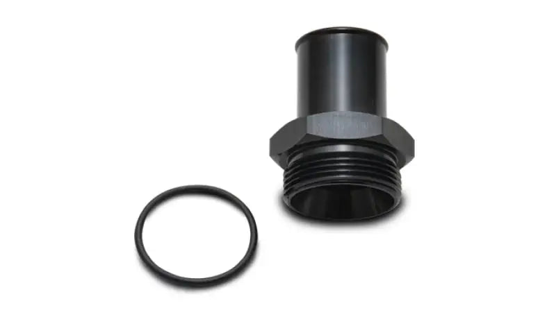 Vibrant 1.25in Hose Barb to 16 ORB Male w/ O-Ring - Black Anodized Aluminum - Truck & Automotive